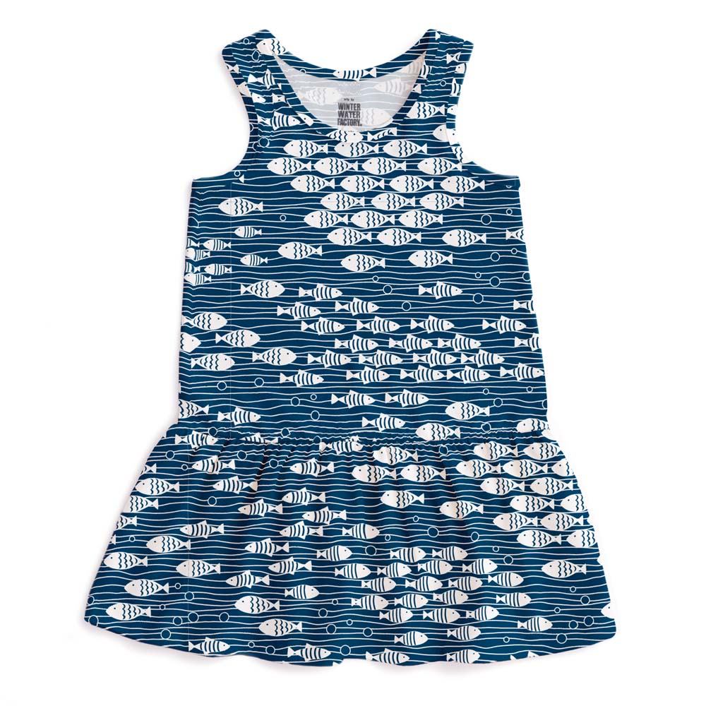 Valencia Dress - Under The Sea Navy Dresses + Skirts Winter Water Factory 