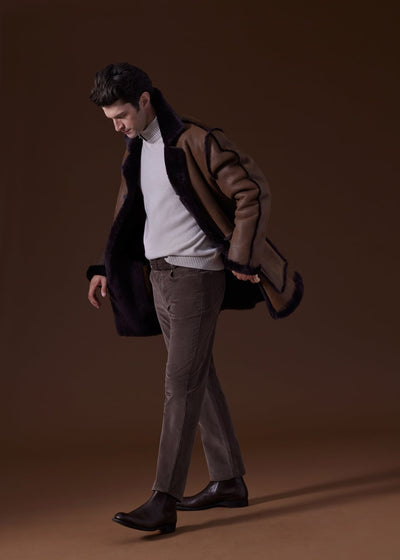 Classic Five-Pocket Corduroy Trouser - Mink