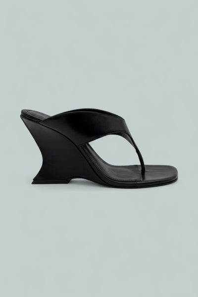 Maya Leather Sandals - Black Leather