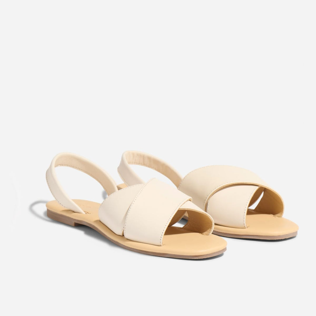 All-Day Cross Strap Sandal - Bone