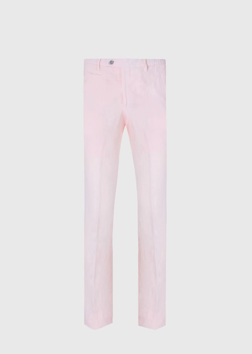 Phineas Cole Garment Dyed Linen Trouser - Pink