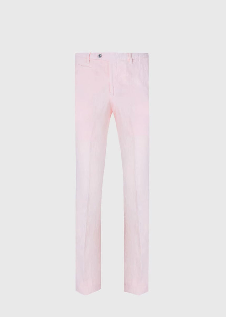 Phineas Cole Garment Dyed Linen Trouser - Pink