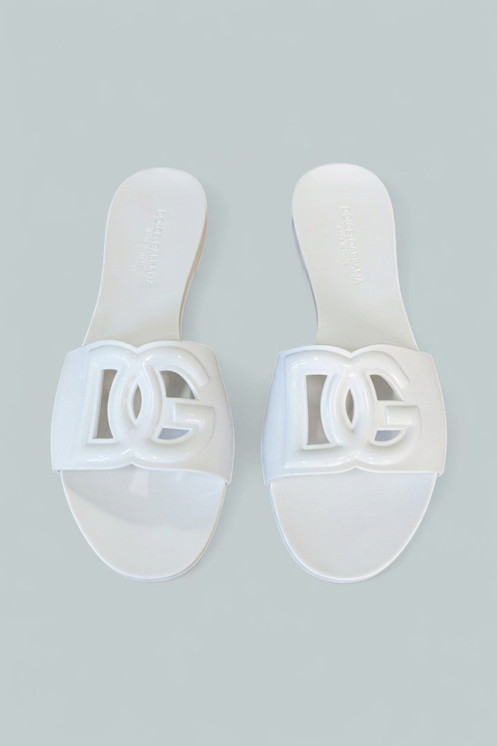 Women's Logo Pool Slide Sandals - Bianco
