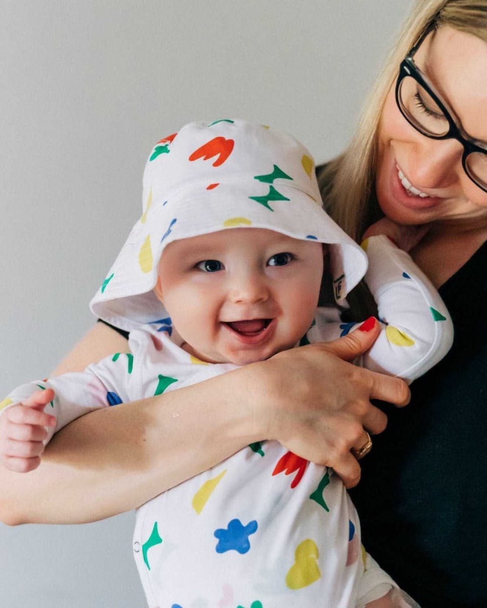 Organic Pima Cotton Reversible Bucket Hat - Garden Print