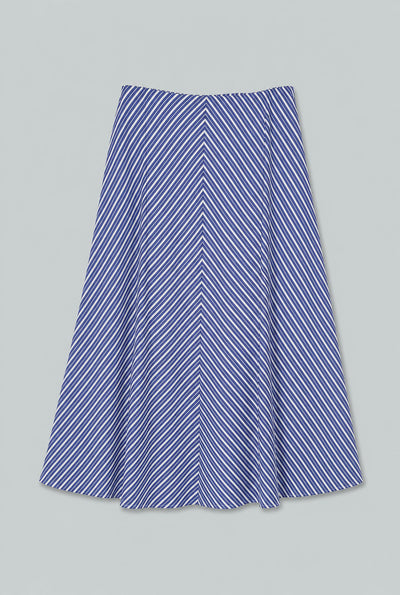 The Knox Skirt - Navy Stripe