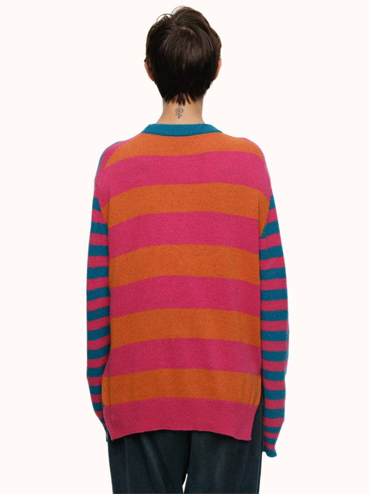 Jenn Striped Crewneck - Turquoise