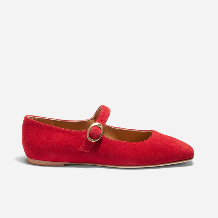 Lola Mary Jane - Red Suede
