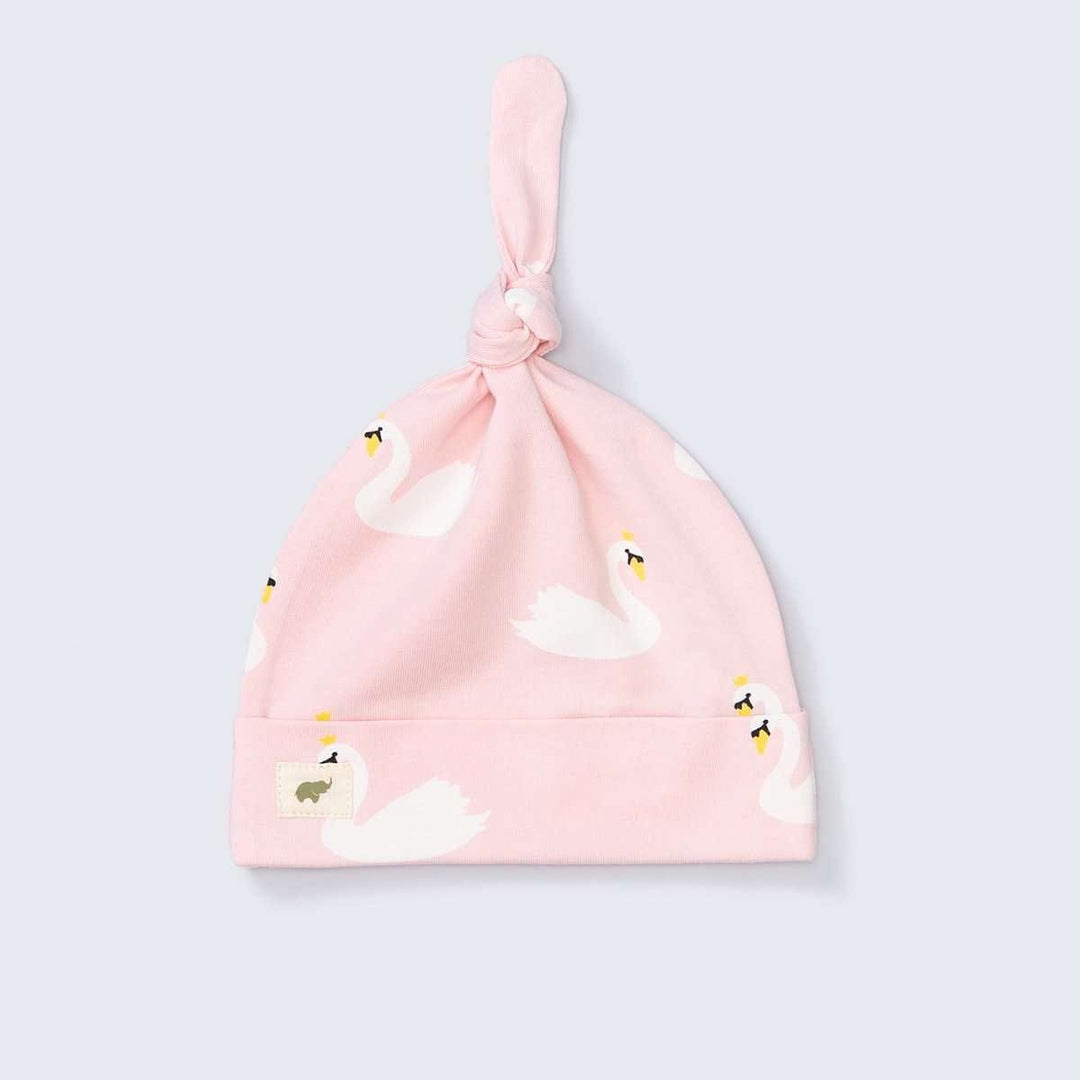 Top Knot Cap - Royal Swans