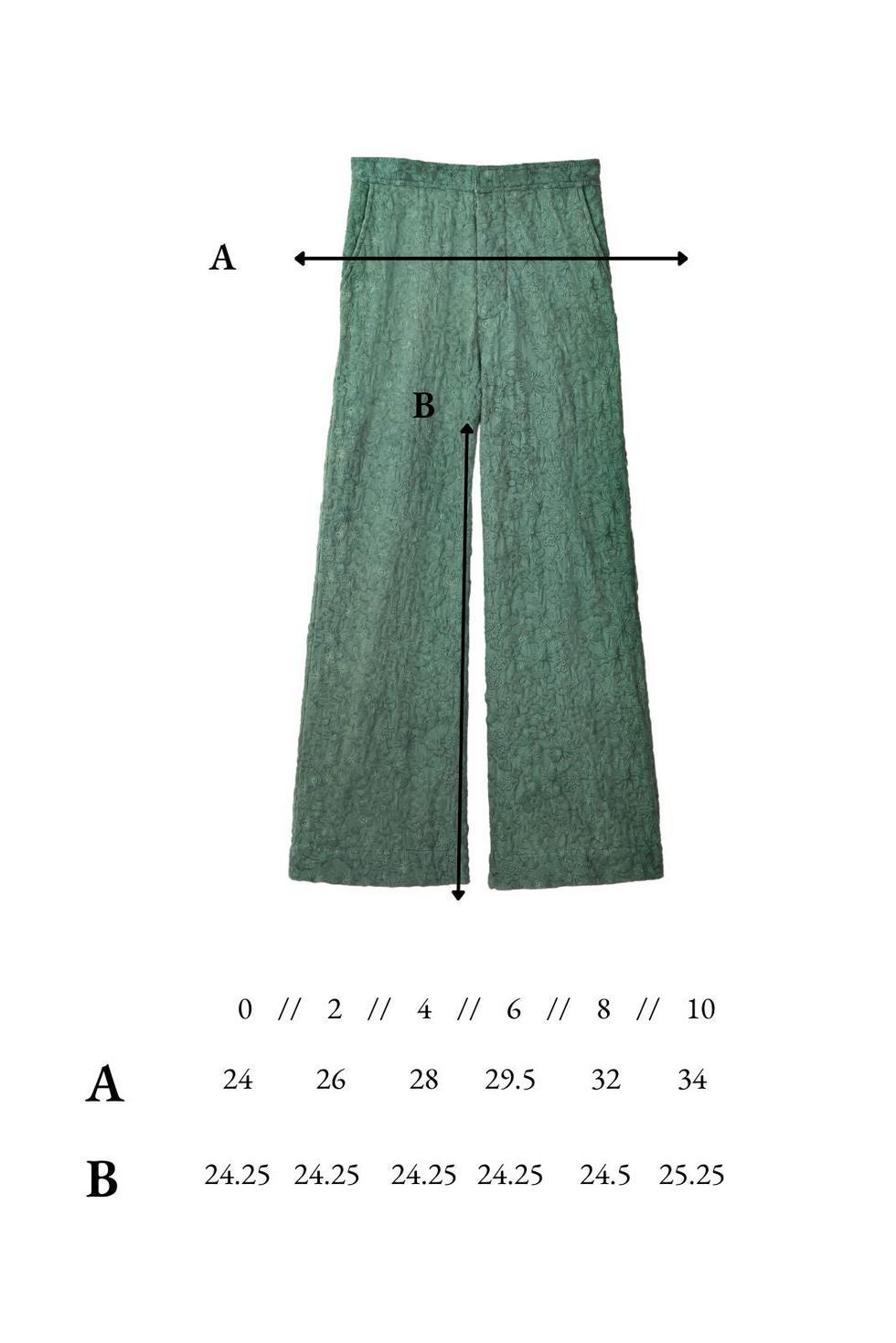 Stef Trouser in Forest Embroidery