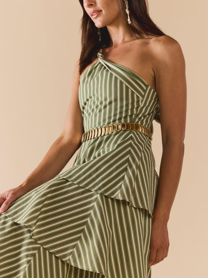 Emma Dress - Meadow Stripe