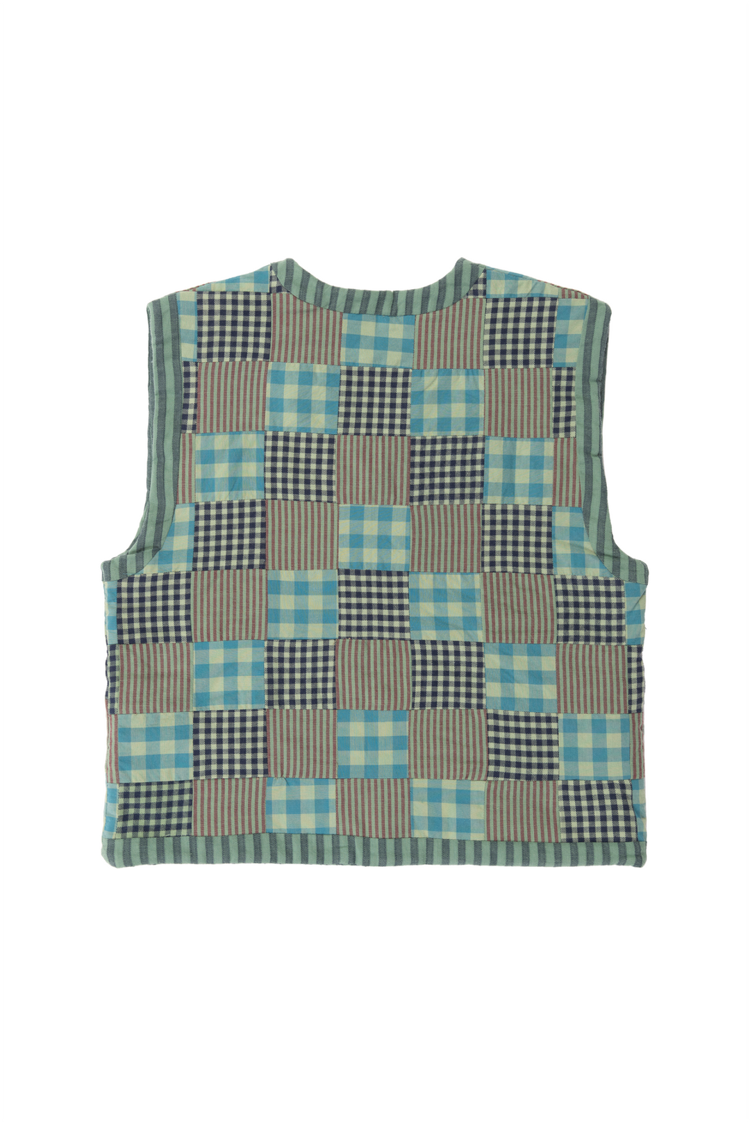 Reversible Kids Vest - Mint Patchwork