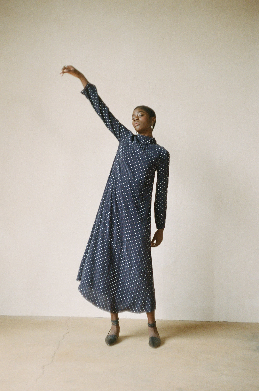 Jordan Dress - Dotted Navy