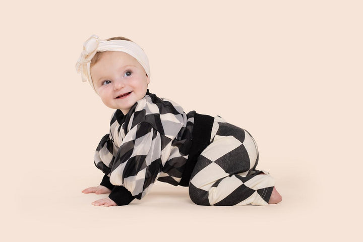 Baby Tulle & Terry Sweatshirt - Black