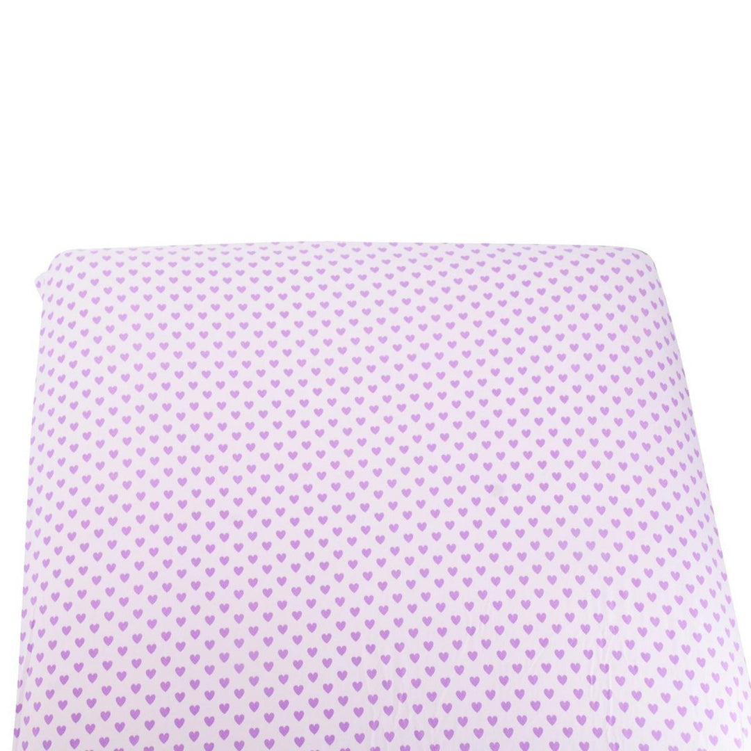Crib Sheet - Purple Hearts
