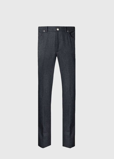 Merino Wool Five Pocket Pant - Charcoal
