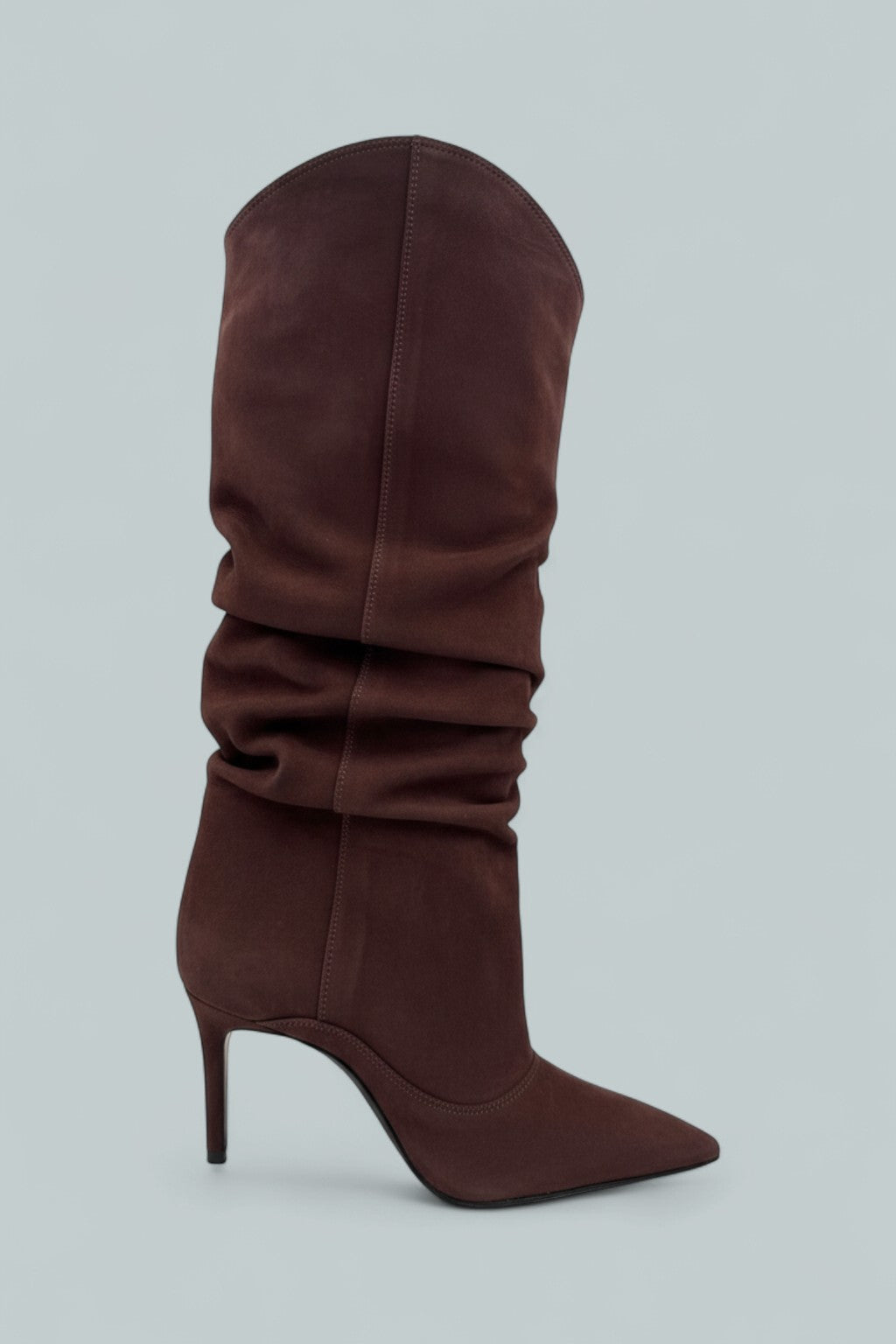 Maryana Up Slouch Leather Boots - Root Brown Nubuck
