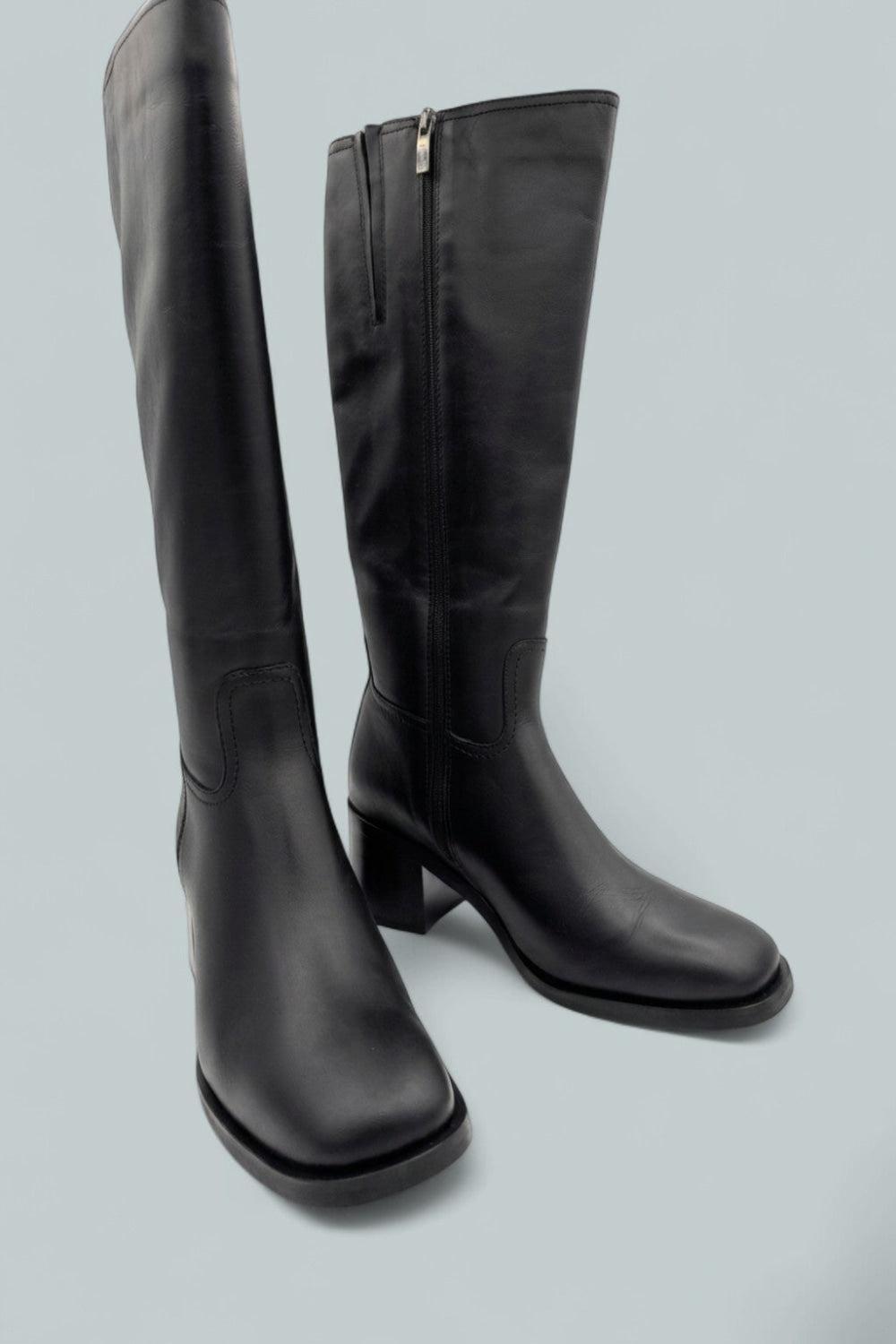 Jack City Dry Leather Boots - Black - 8.5 - Boots