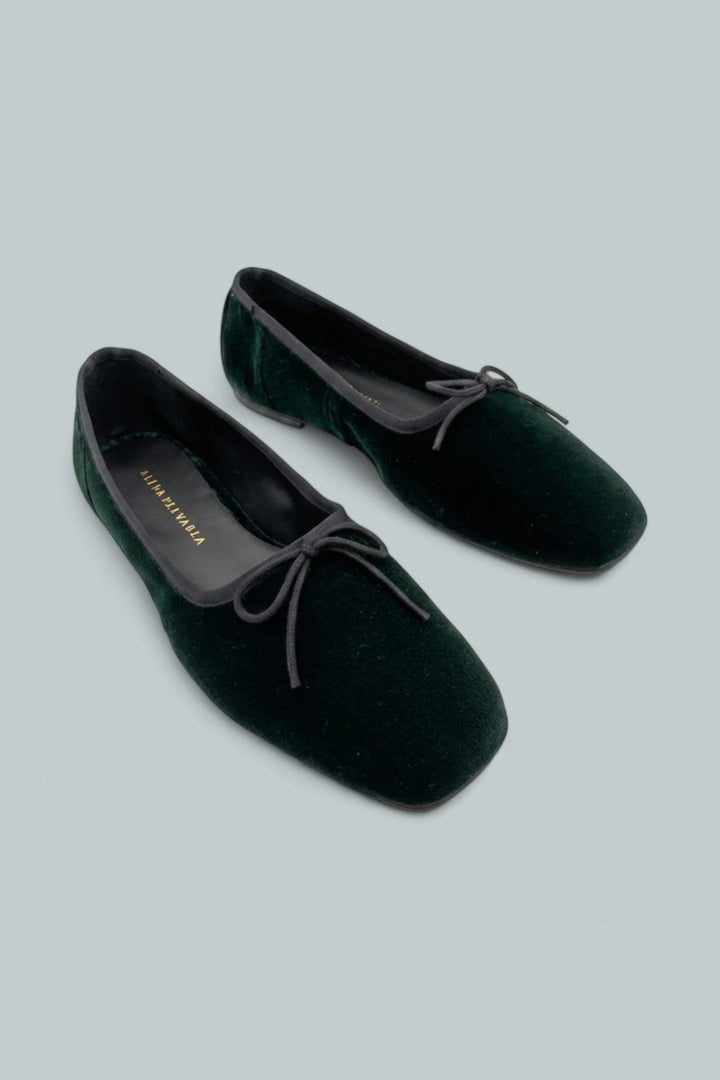 Jada Slip On Woven Bow Flats - Emldvelvet - 8 - Flats