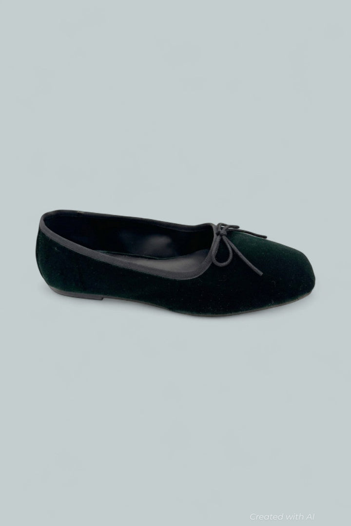 Jada Slip On Woven Bow Flats - Emldvelvet - 8 - Flats