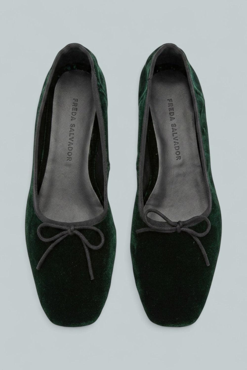 Jada Slip On Woven Bow Flats - Emldvelvet - Flats