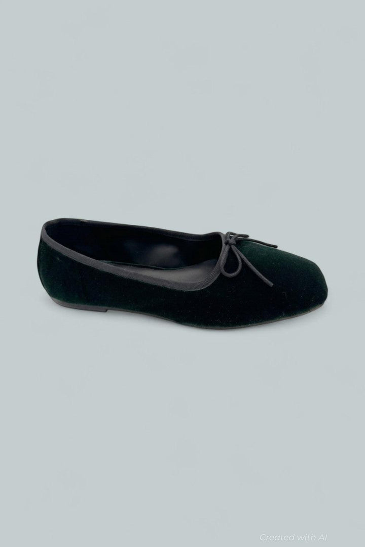 Jada Slip On Woven Bow Flats - Emldvelvet - Flats