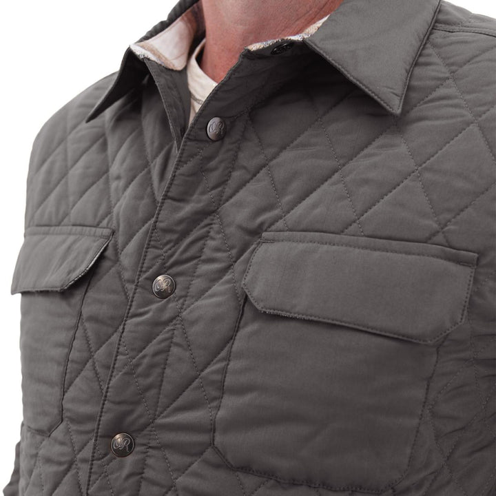 Jameson Recycled Quilted Jacket - Smoke - Jacket