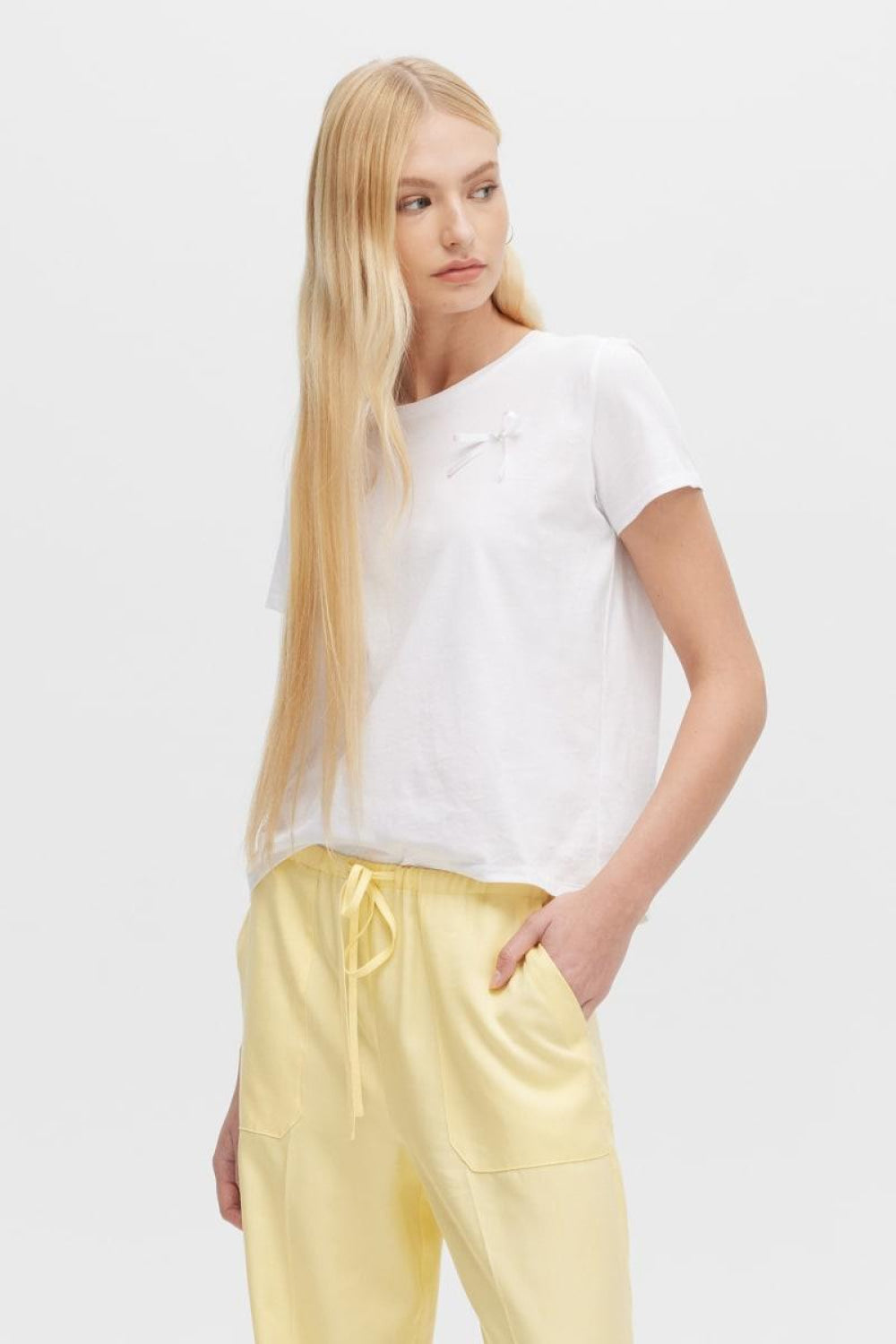 Jane Bow Perfect Tee - White - T-shirt