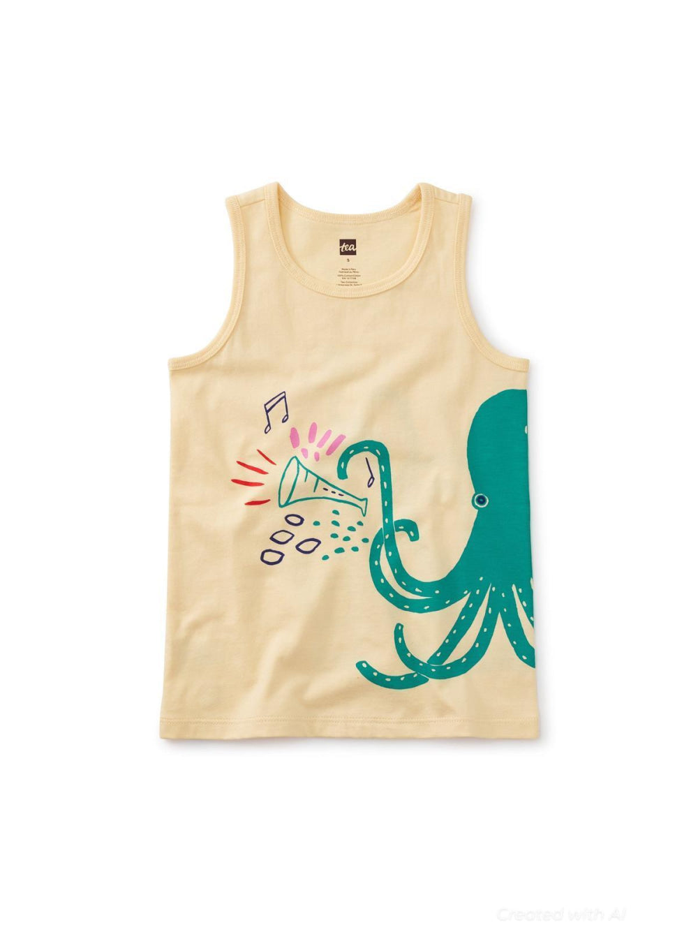Jazzy Octopus Tank - Cornhusk - Tank Top