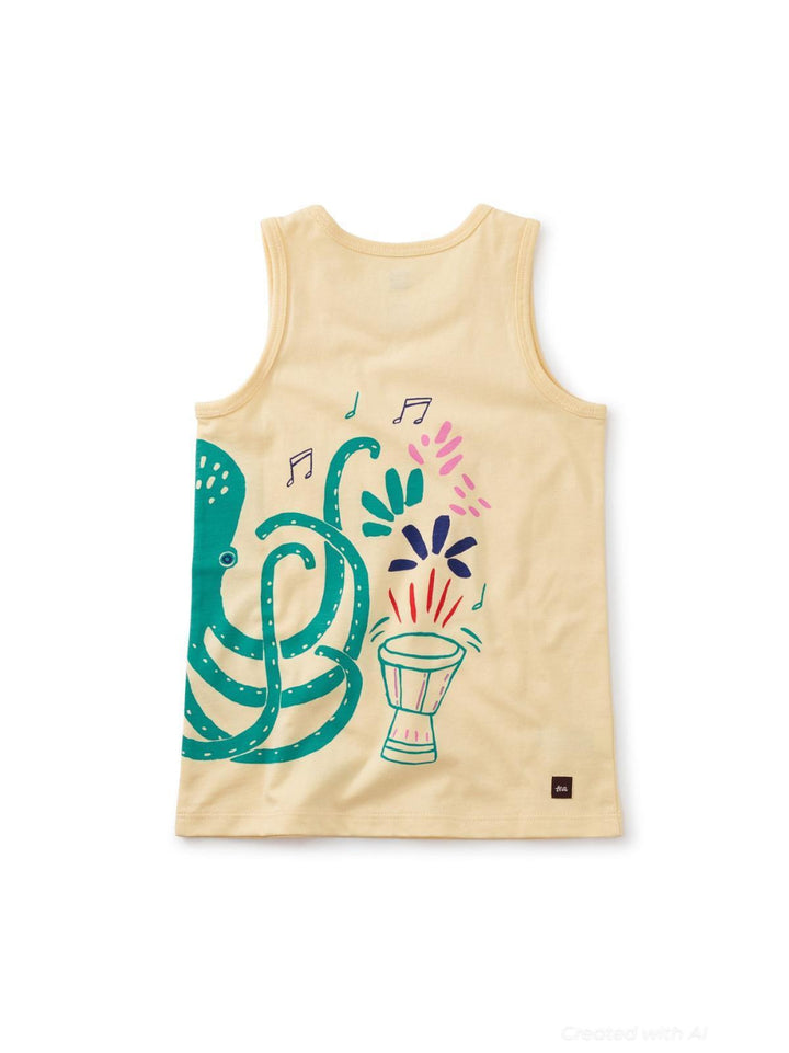 Jazzy Octopus Tank - Cornhusk - Tank Top
