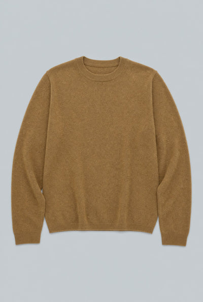 Crewneck Sweater In Cashmere Silk - Tapenade