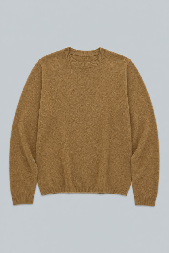 Crewneck Sweater In Cashmere Silk - Tapenade