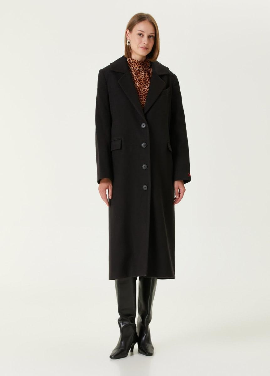 Wool Women Coat - Black