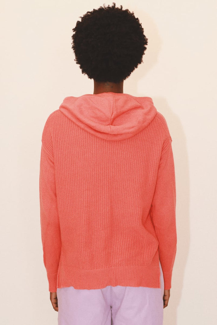Jenna Pullover Hoodie - Coral - Hoodie