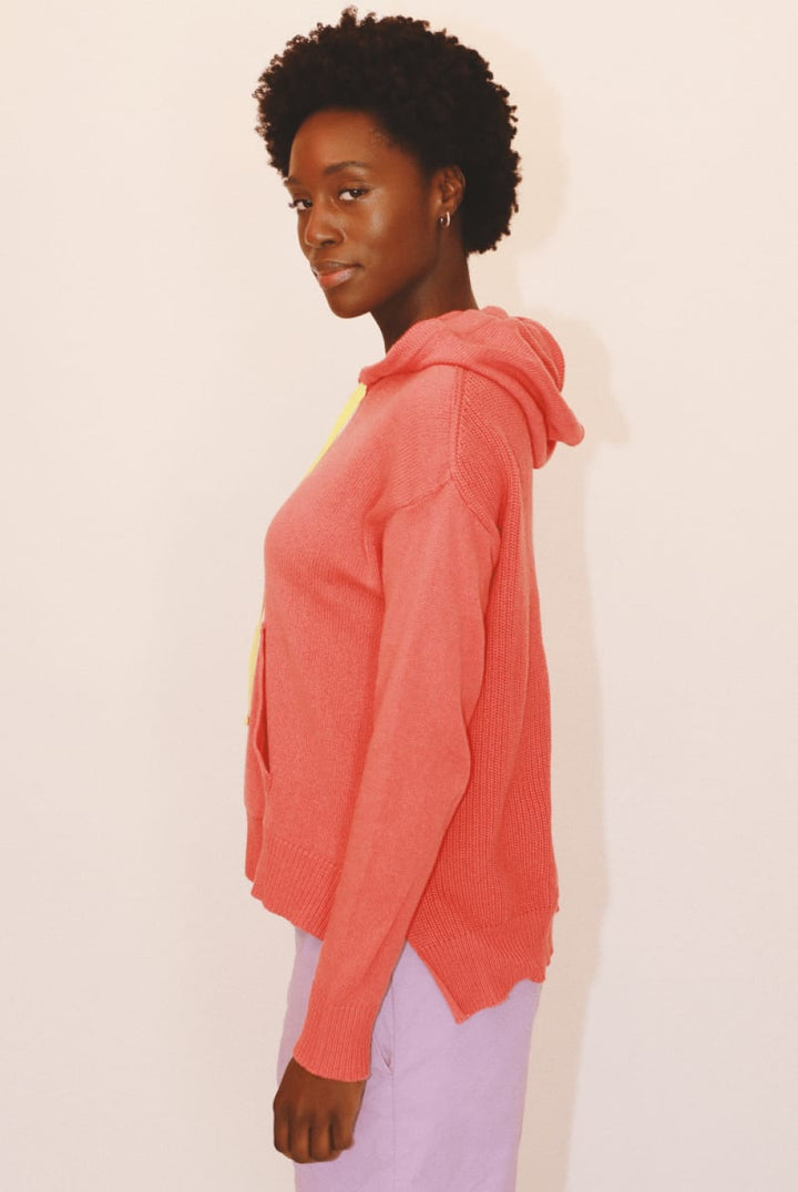 Jenna Pullover Hoodie - Coral - Hoodie