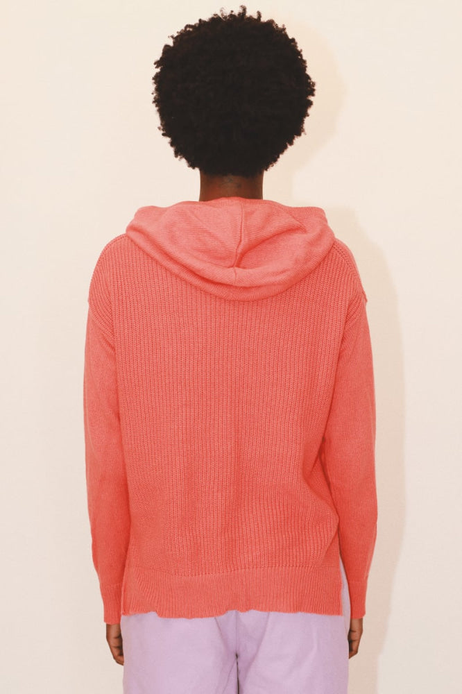 Jenna Pullover Hoodie - Coral - Hoodie