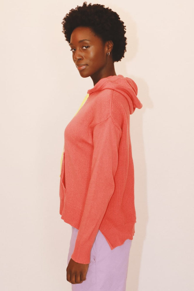 Jenna Pullover Hoodie - Coral - Hoodie
