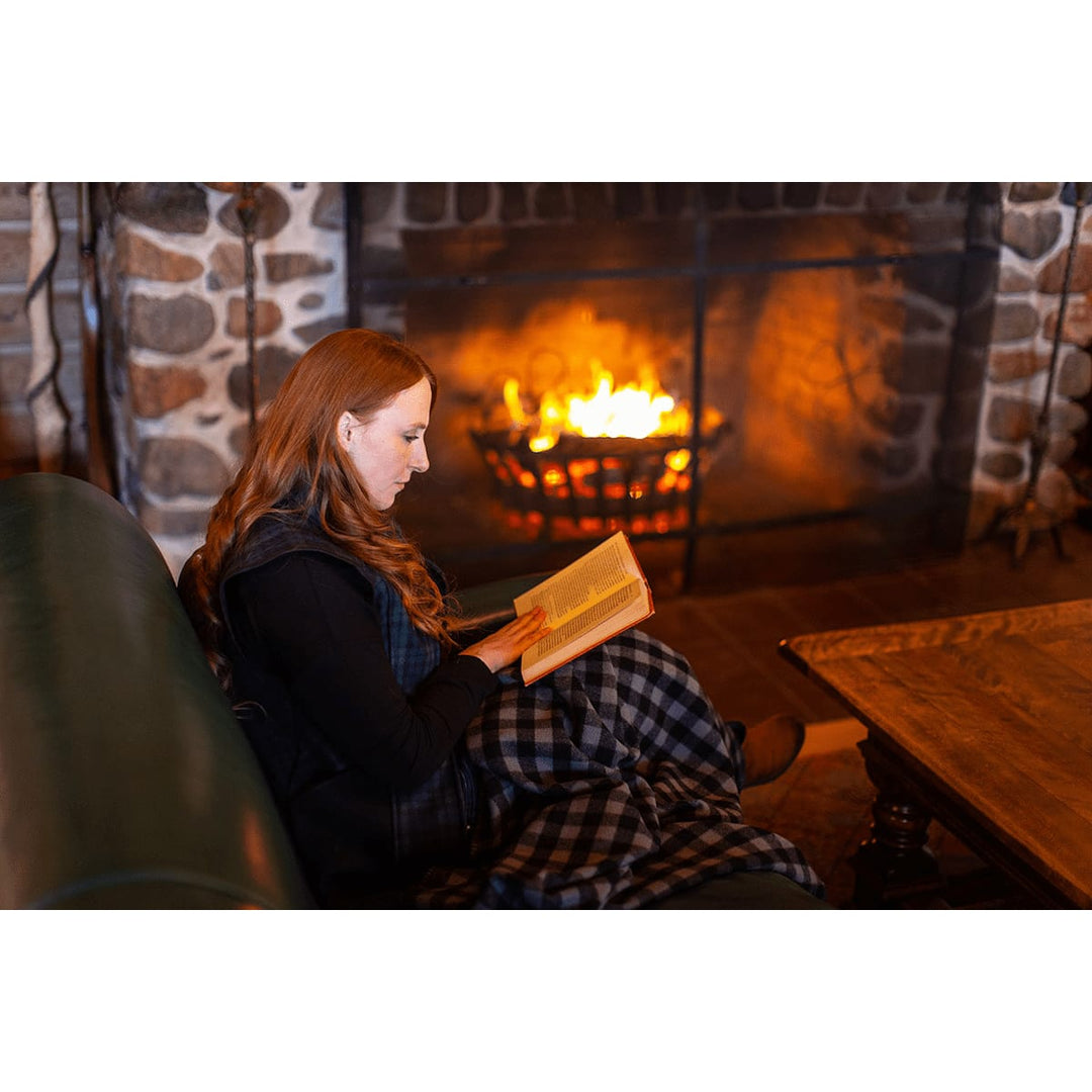 Wool Blanket - Black/gray Plaid