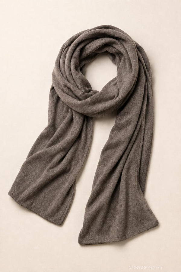 Jersey Scarf - Heathered Brown - OS - Scarf