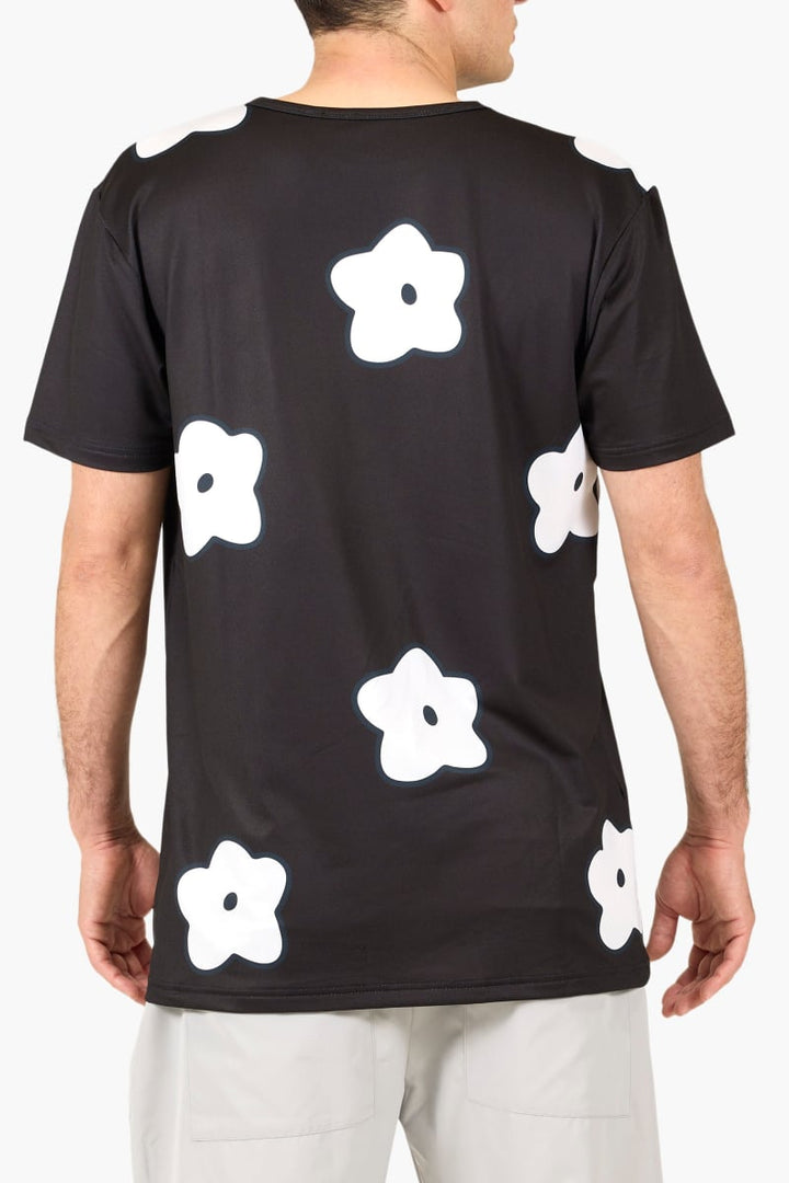 Aqua Terra Flower Patch Tee - Black