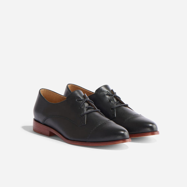 Emilia Cap Toe Oxford - Black