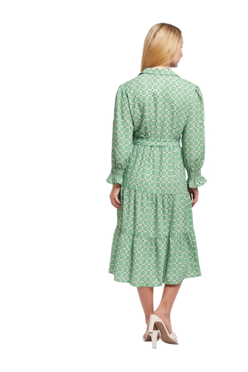 Alice Dress - Green Tile