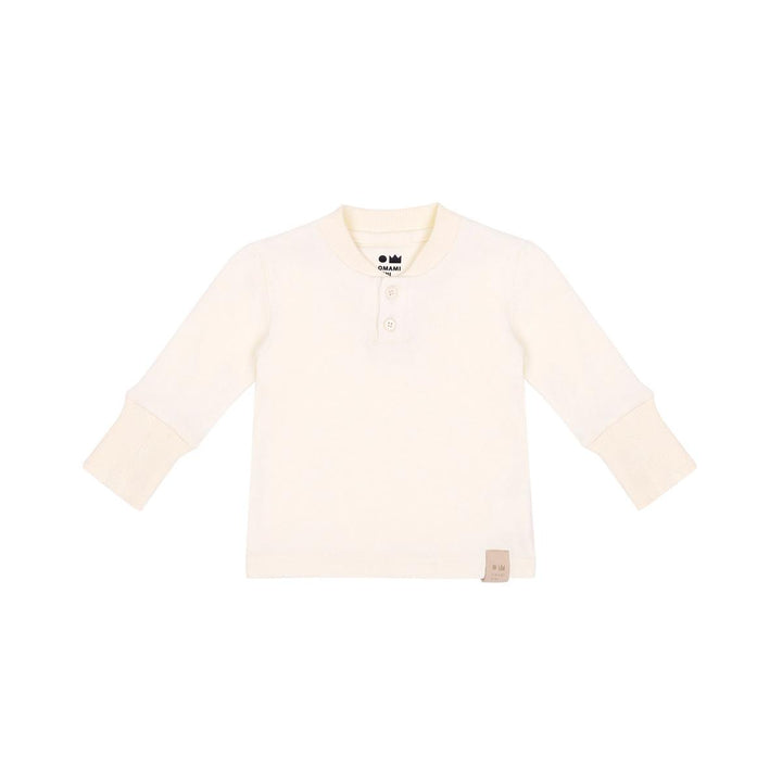Baby Henley with Long Sleeve - Off-white