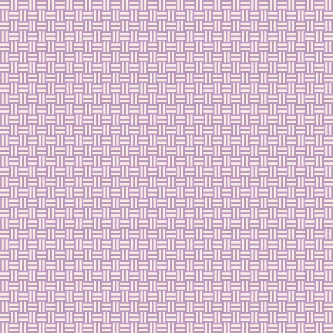 Ruffle Romper - Purple Basketweave