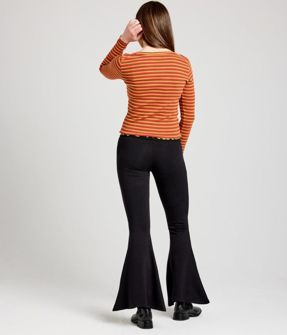 Jill Top - Coral Multi Stripe - Shirt