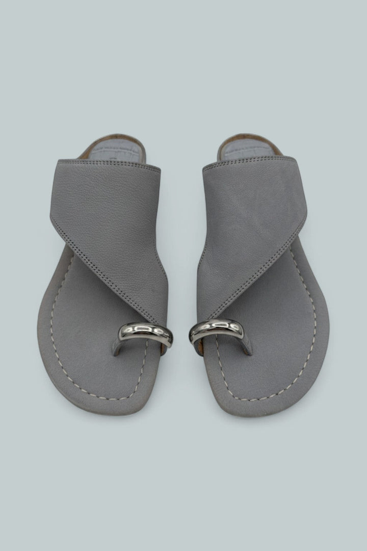Vesna Toe Ring Wedge Sandals - Light Blue