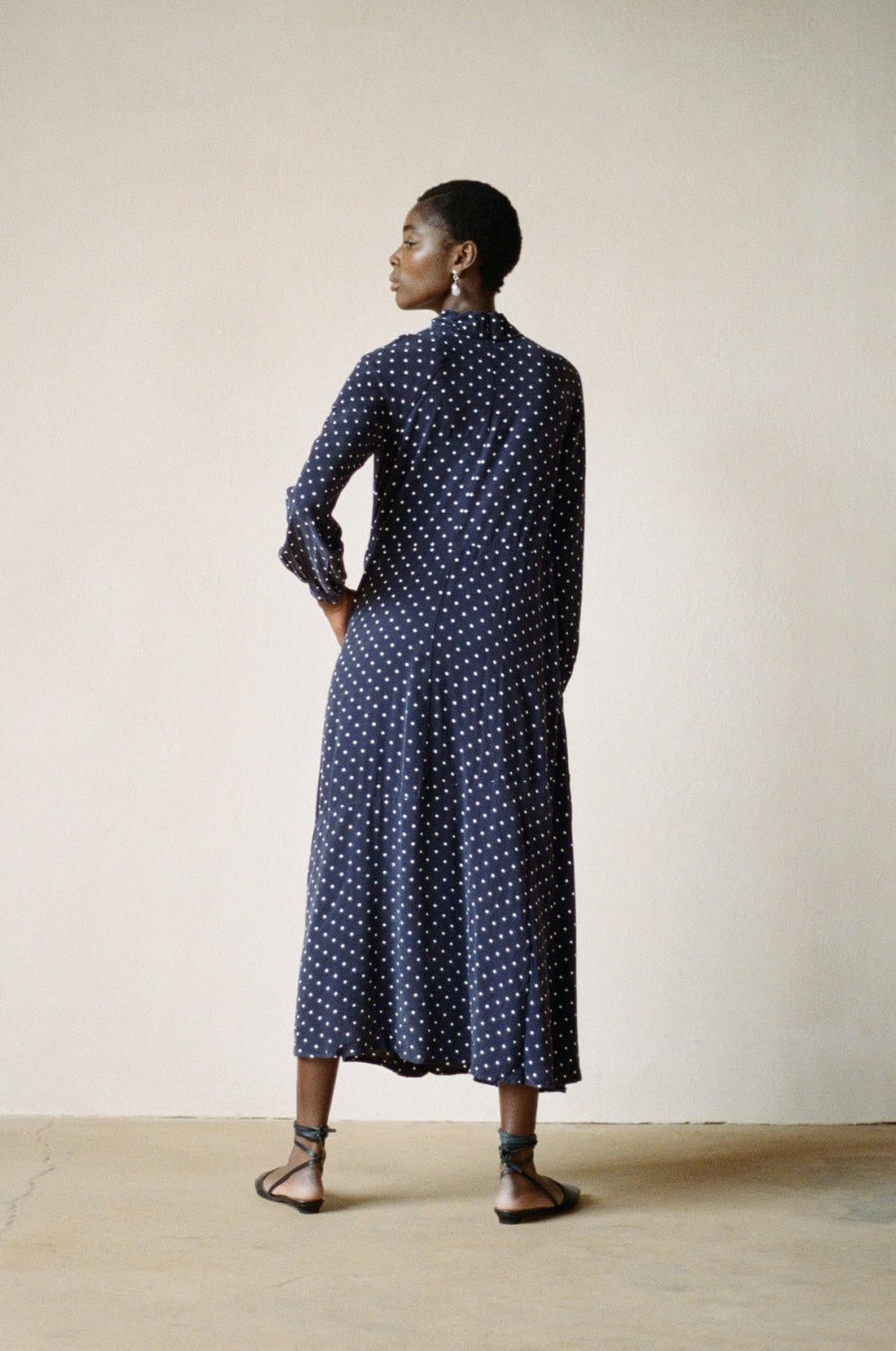 Jordan Dress - Dotted Navy - Dresses