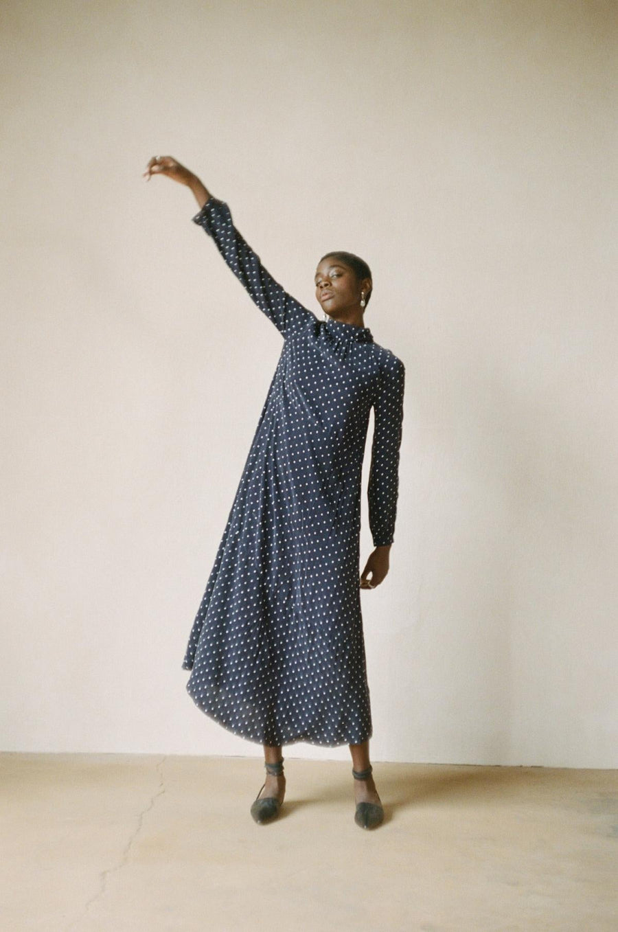 Jordan Dress - Dotted Navy - Dresses