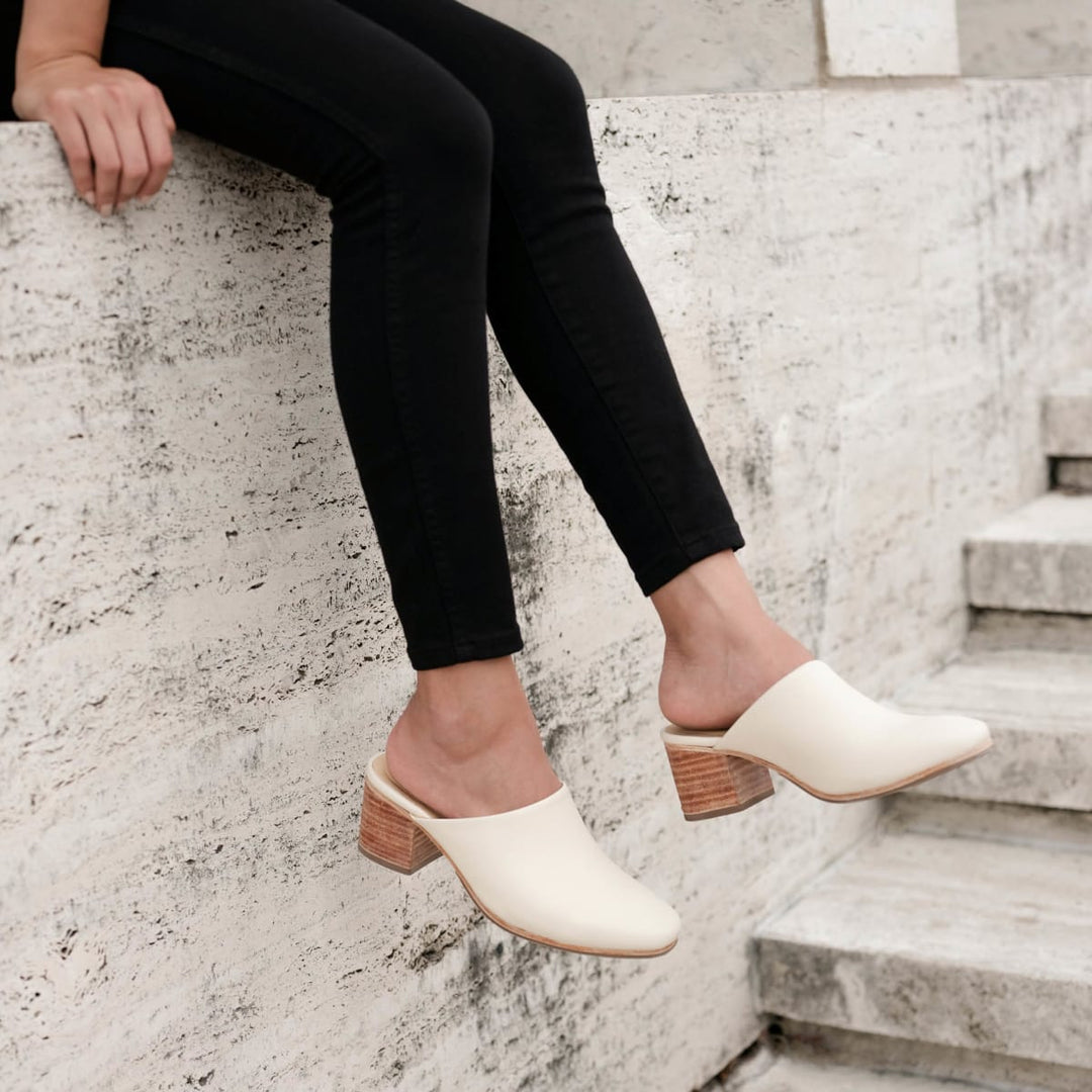 All-Day Heeled Mule - Bone