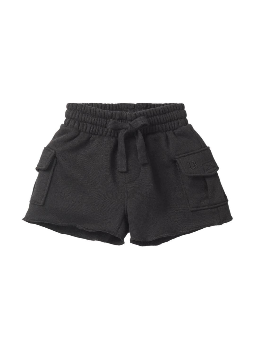 Raw Edge Cargo Short - Black