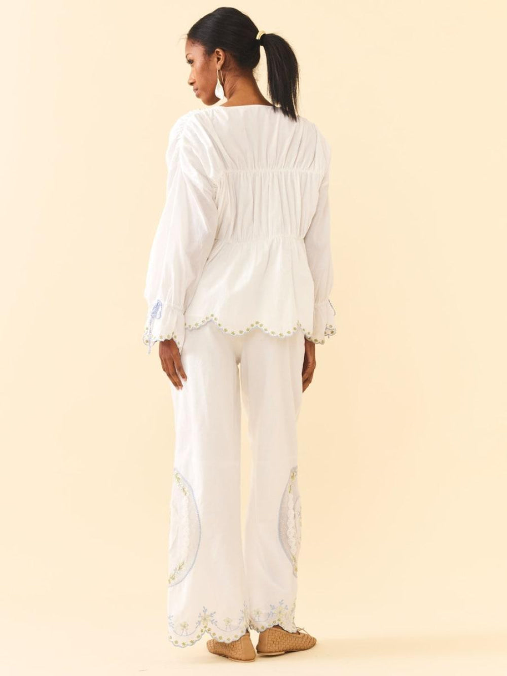 Juliana Pants - White Whimsy - FINAL SALE - Pants